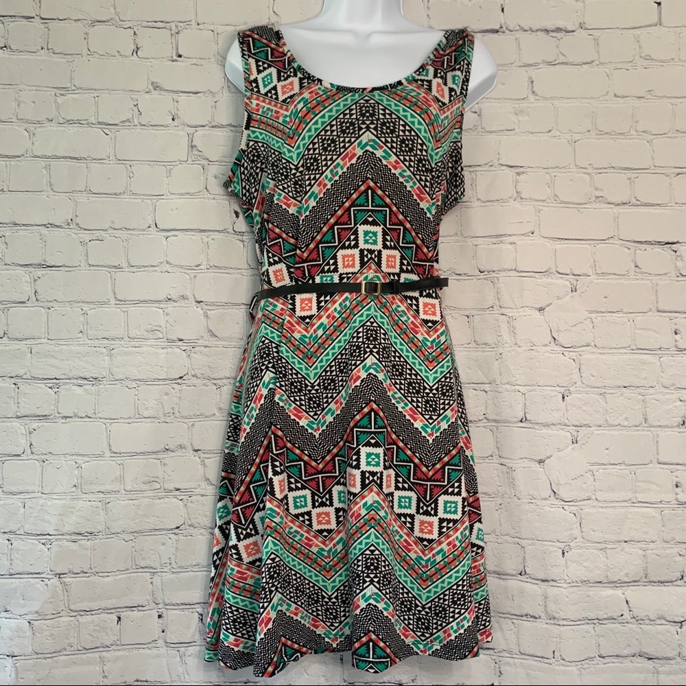 Rouge Collection Tribal Print Dress 1X